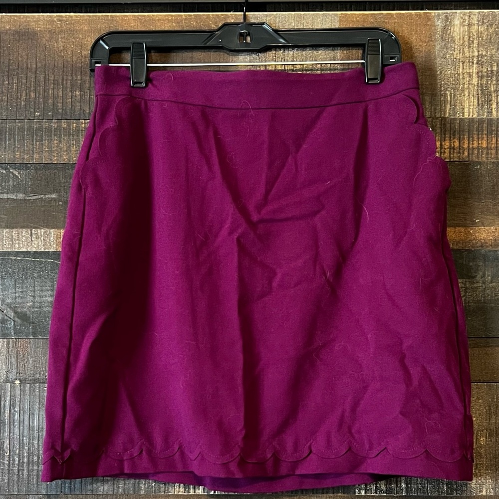 Banana Republic Plum Scallop Skirt 4